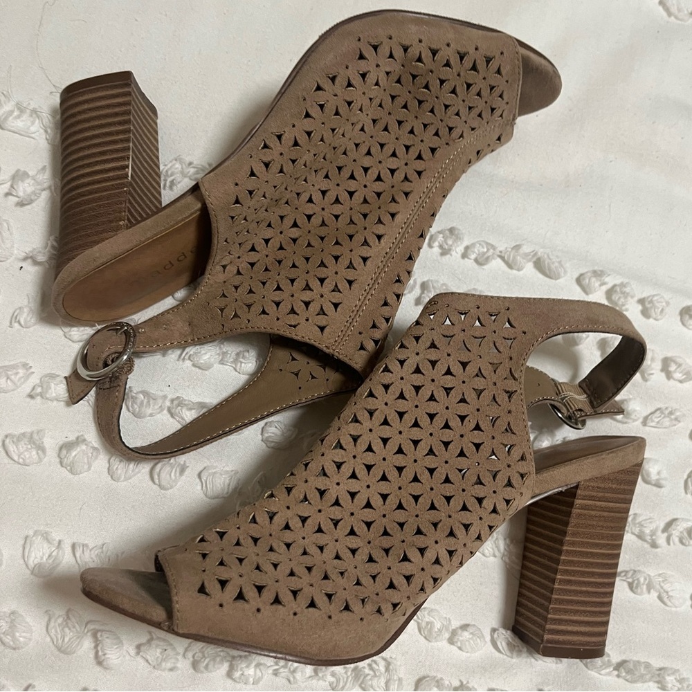 Madden Girl Bloom Peeptoe Block Heel Booties